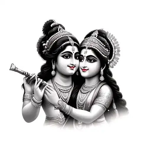 K and krishna sada sahayate in hindi with flute tattoo design idea