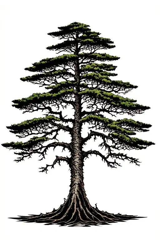 Cypress Tree growing into a Cracked Louisiana Silhouette tattoo design idea