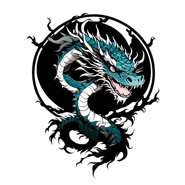 hydra dragon tattoo design idea
