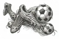 Soccer ball morphing tattoo design idea