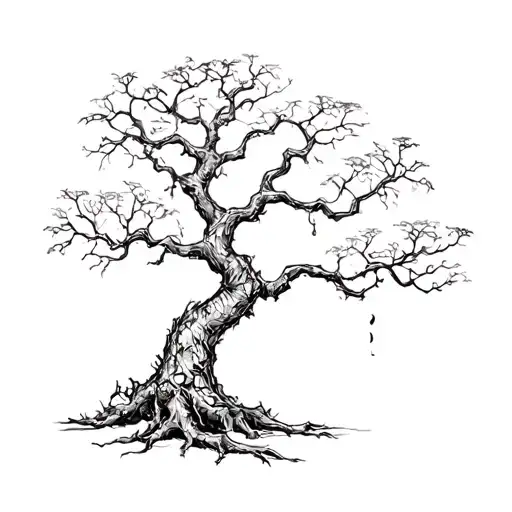 poison tree tattoo design idea
