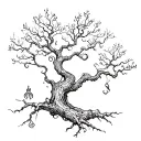 poison tree tattoo design idea