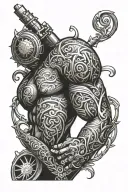 triceps tattoo design idea