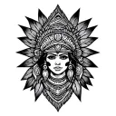 Chicano Aztec tattoo design idea