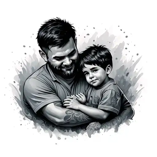 Dad And Son tattoo design idea