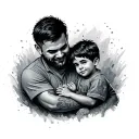 Dad And Son tattoo design idea
