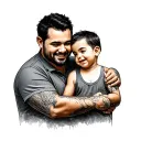 Dad And Son tattoo design idea