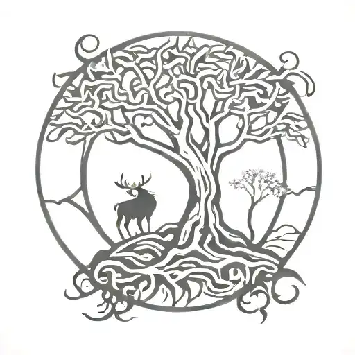 druid tattoo design idea
