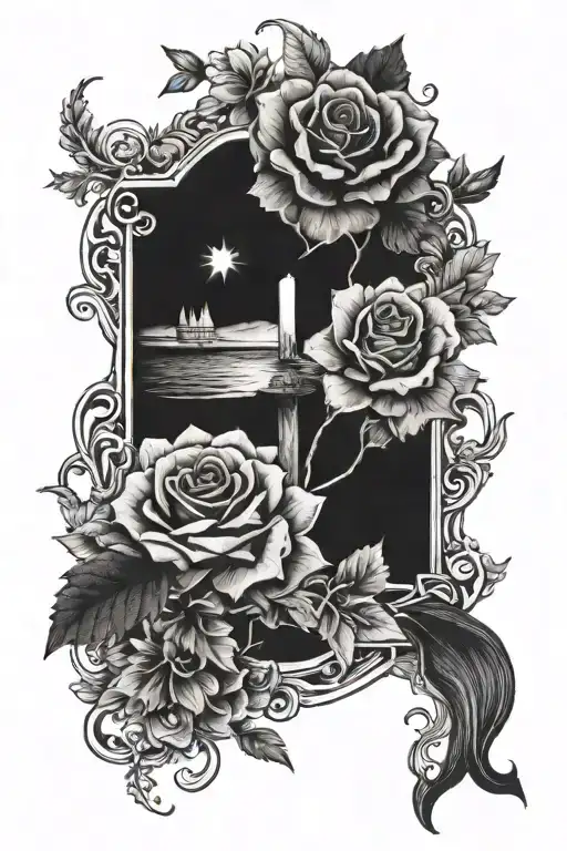 loss memorial tattoo design idea