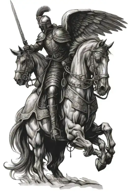 winged hussar tattoo design idea