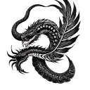 aztec feathered serpent tattoo design idea