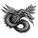 aztec feathered serpent tattoo design idea