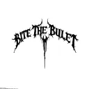 "Bite The Bullet" "Bite The Bullet" Dense Chaotic black gothic script fused with abstract forms  tattoo design idea
