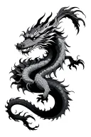Asian dragon tattoo design idea