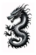 Asian dragon tattoo design idea