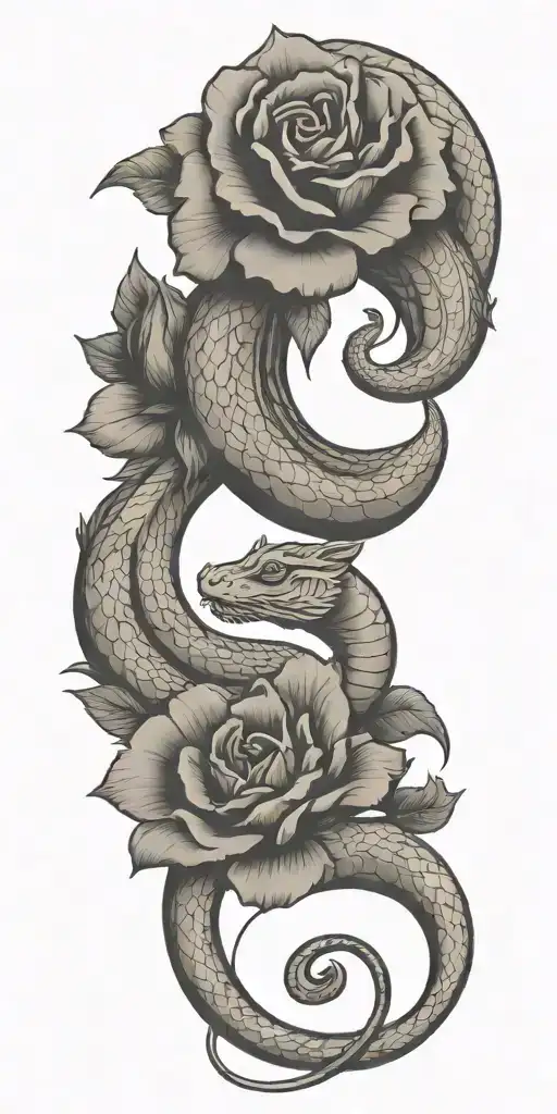 snake with poppies, Filipino boat sailing. tiger with rose on forarm, then a rabbit, pig, and hen on bicep  tattoo design idea