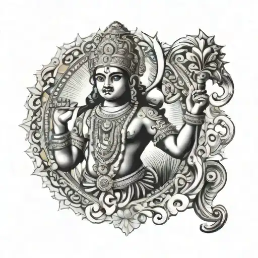 murugan arm sleeve tattoo design idea