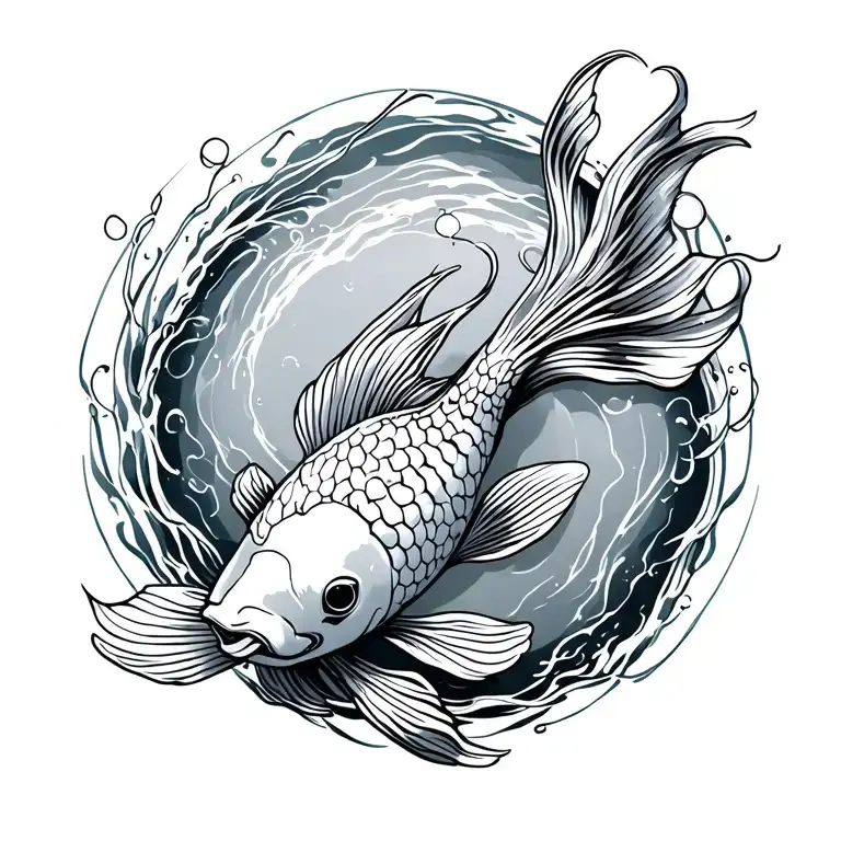Koi fish tattoo design idea