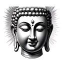Buddha Face tattoo design idea