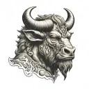 minotaur head tattoo design idea