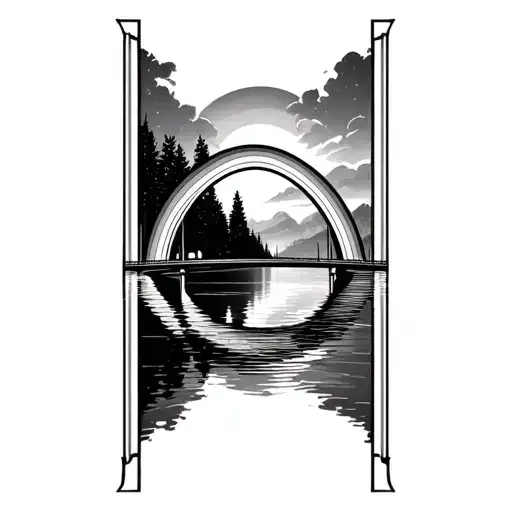 Rainbow Bridge tattoo design idea