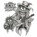 electric mayhem band tattoo tattoo design idea