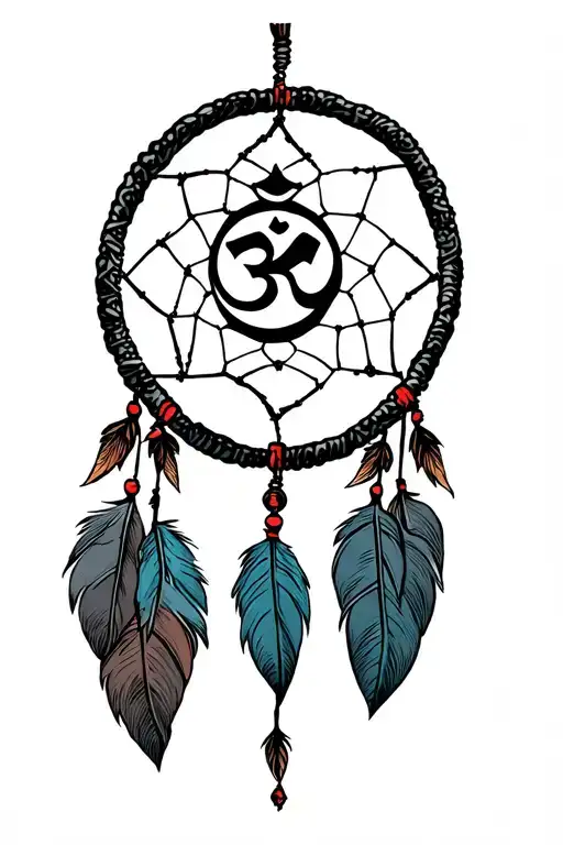 Harry Potter, OM sign, Dream catcher tattoo design idea