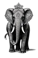 mandala elephant tattoo design idea
