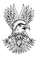Mexican eagle tattoo design idea