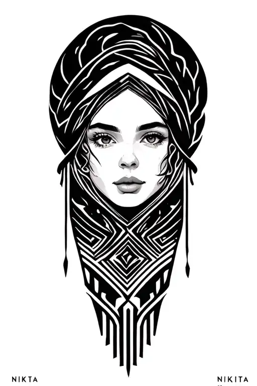 "NIKITA" Melissa love my daughter name incorporated tattoo design idea