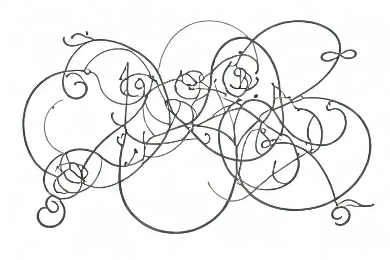 Serotnine molecule, about happiness, Arabic calligraphy tattoo design idea