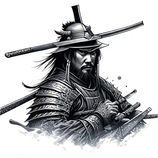 samurai warrior tattoo design idea