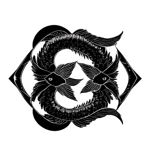 Pisces Leo virgo zodiac sign made tattoo design idea