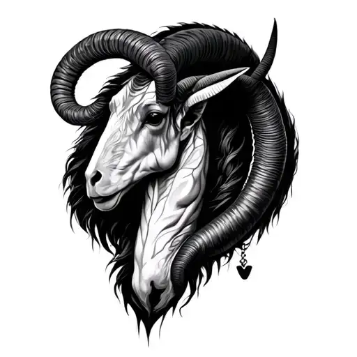 capricorn cool human posture whole body tattoo design idea