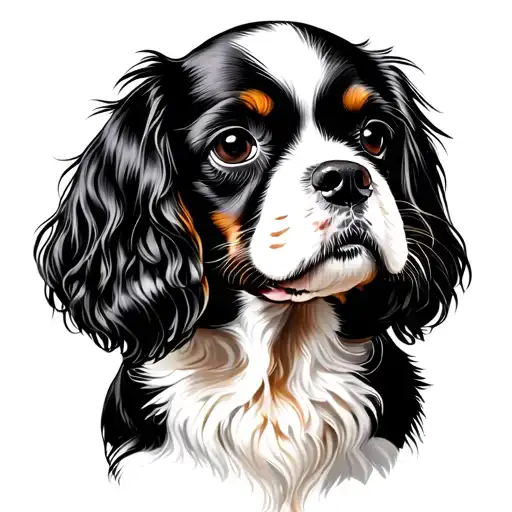 Cavalier King Charles Spaniel tattoo design idea