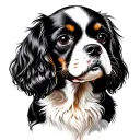 Cavalier King Charles Spaniel tattoo design idea
