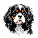 Cavalier King Charles Spaniel tattoo design idea