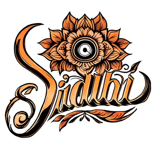 Name tattoo Siddhi name tattoo tattoo design idea