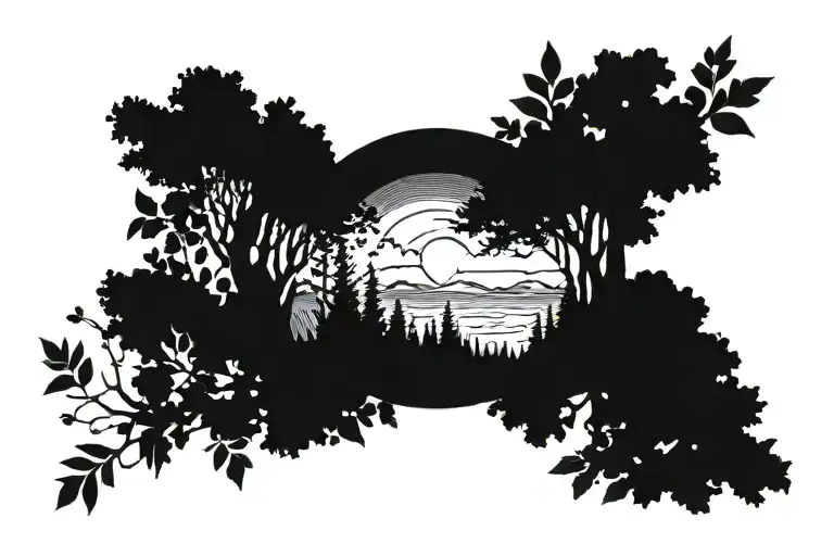 - [ ] "Everything happens for a reason" - [ ] cinzel font  - [ ] nature scene - [ ] manly - [ ] shoulder tattoo design idea