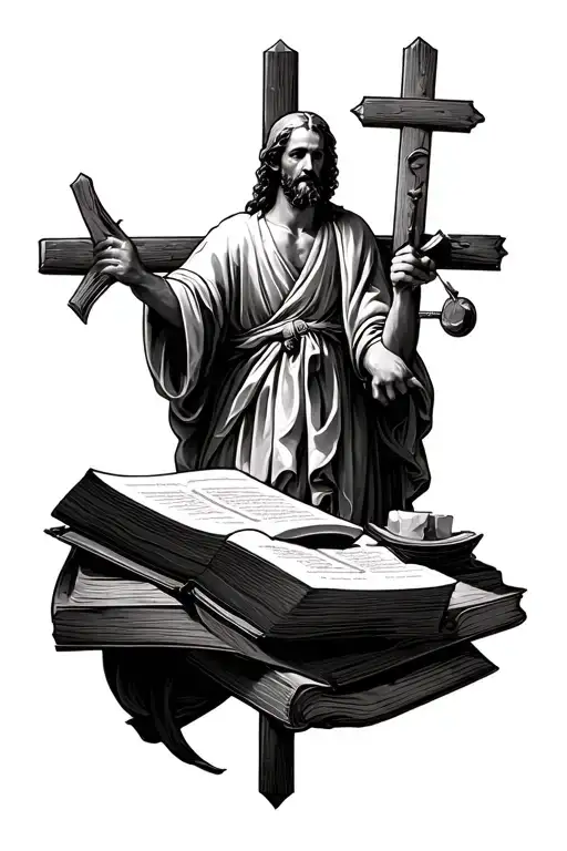 create a tattoo design of the story of job in the bible in the form of a tattoo sleeve tattoo design idea