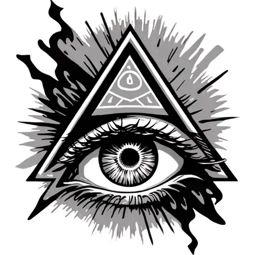 illuminati eye tattoo design idea