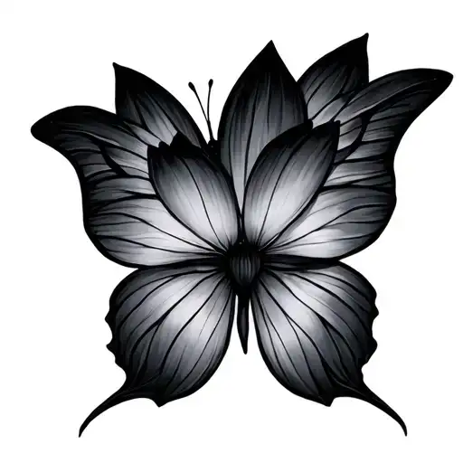 Lotus Butterfly tattoo design idea