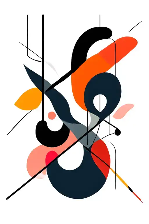 Abstract. lines that point a ways we imagine tattoo design idea