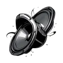 Subwoofer tattoo design idea