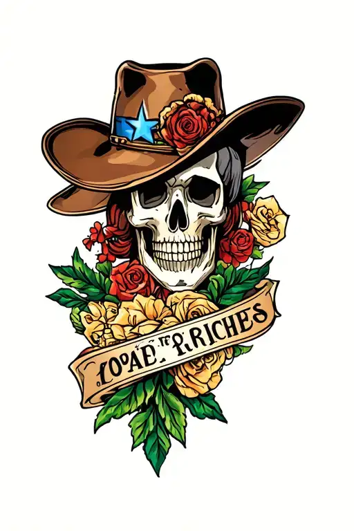 road to riches half arm sleeve tattoo design idea