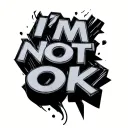 "I’m not ok" Abc Blocks tattoo design idea