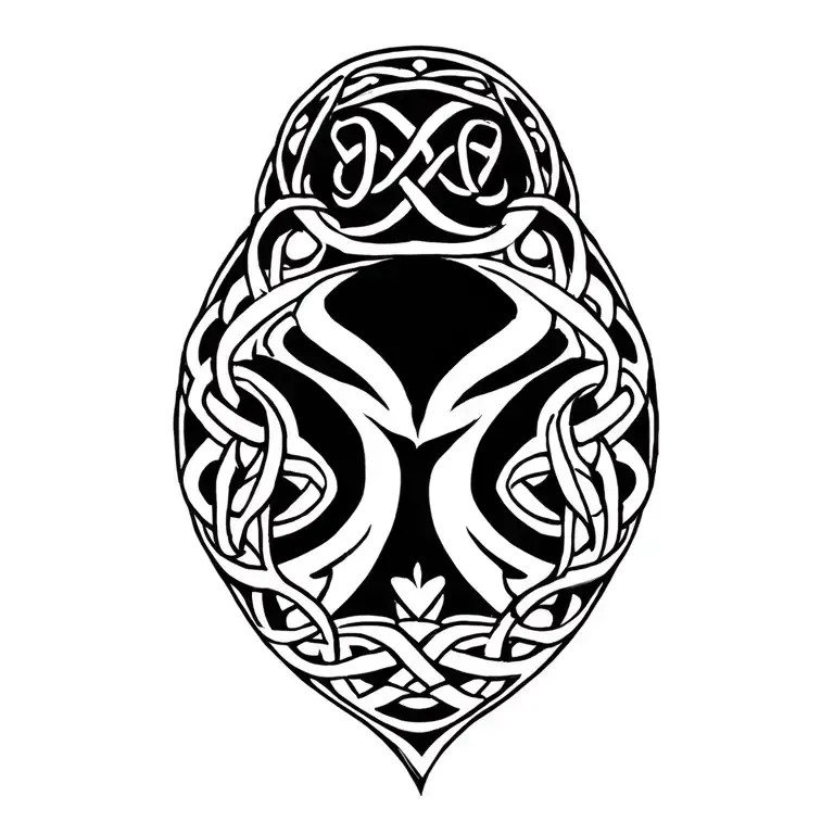 Celtic gods symbol tattoo design idea