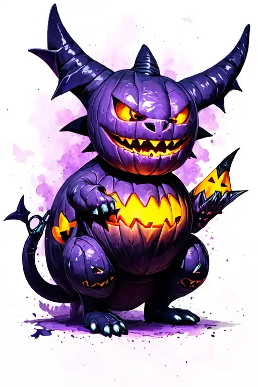 "Girly, bright, cute, halloween" mimikyu and gengar tattoo design idea