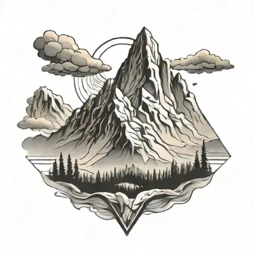 martin garrix mountains tattoo design idea