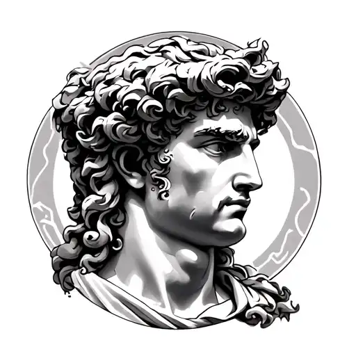 Apollo greek god tattoo design idea